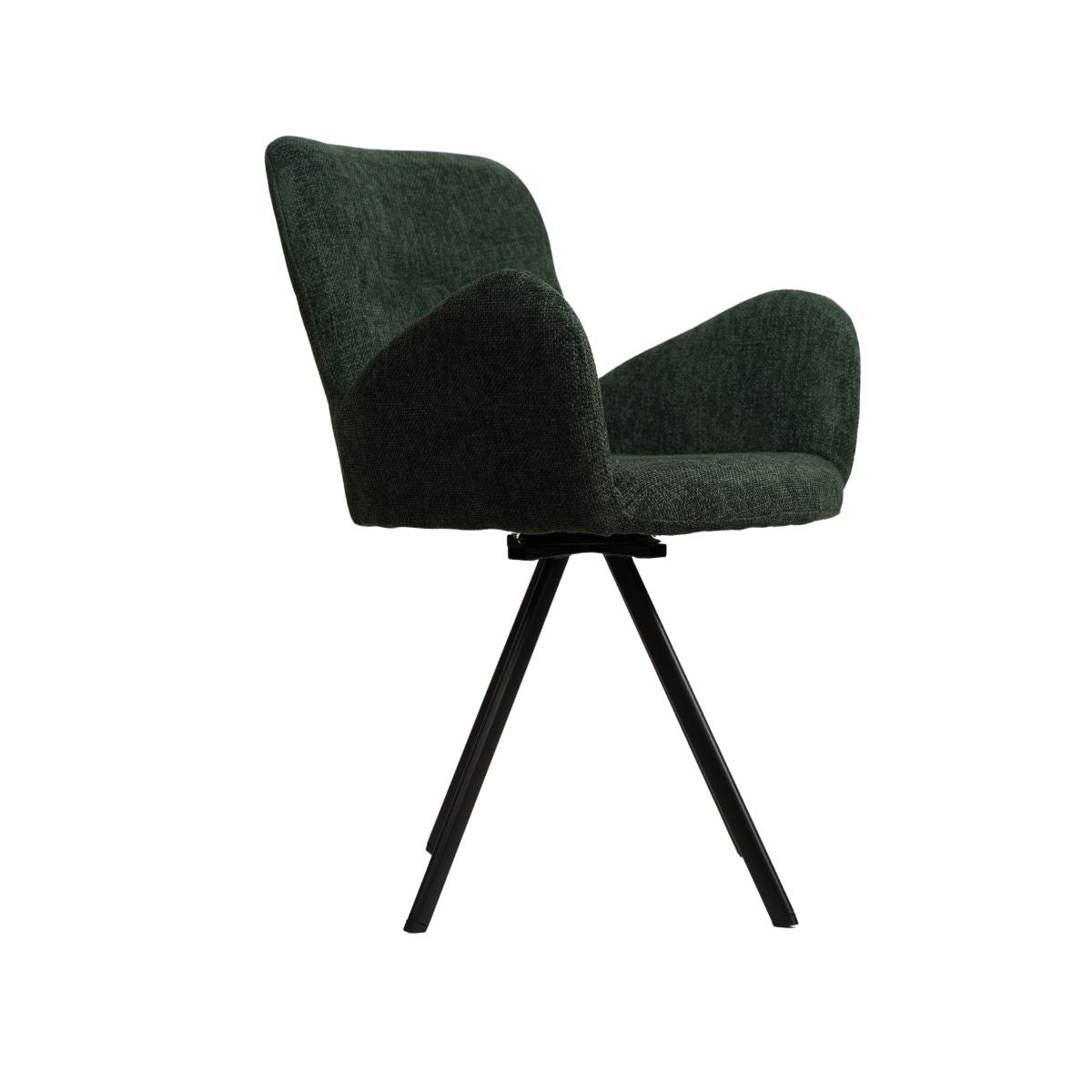 Pachet 3+1 Scaun living rotativ verde, din catifea poliester si metal, Papilio, CH38 CD2302-20