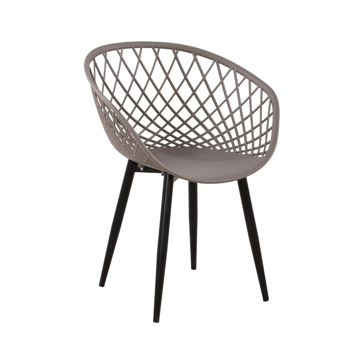 Scaun de living gri din polipropilena si metal Optimus, 1, hectarul.ro