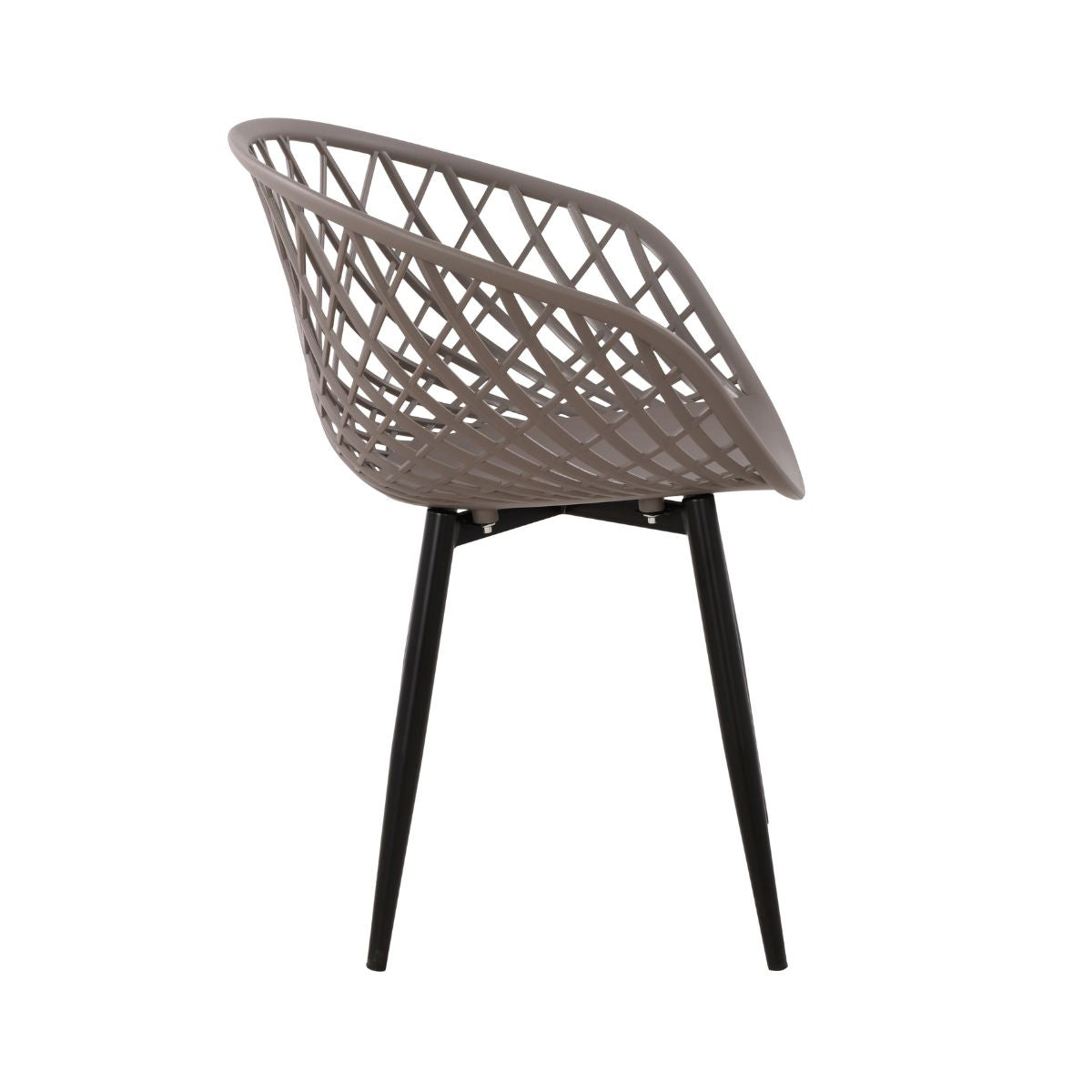 Scaun de living gri din polipropilena si metal Optimus