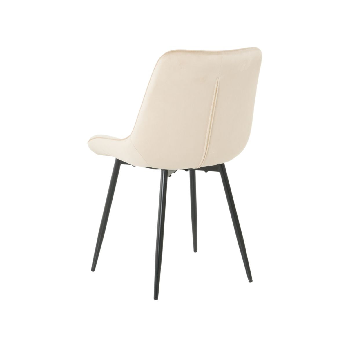 Pachet 3+1 Scaun dining bej cu cadru metalic fix si sezut textil Lisse A866 HARO