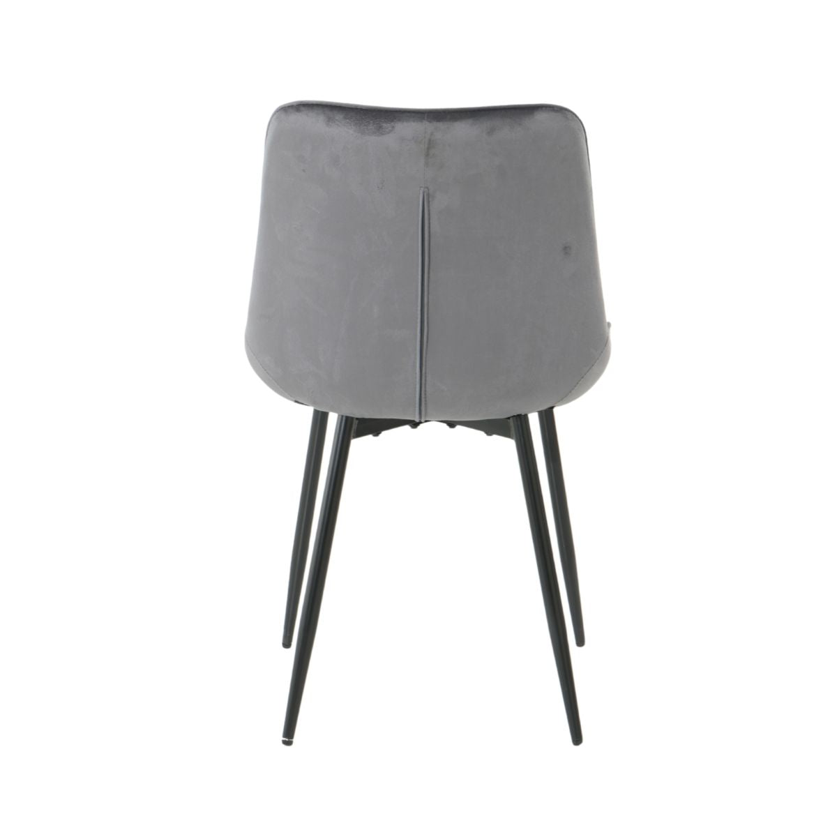 Scaun dining gri cu cadru metalic fix si sezut textil, 60x60x80 cm, Lisse A866 HARO