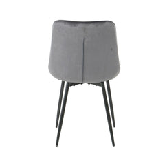 Pachet 3+1 Scaun dining gri cu cadru metalic fix si sezut textil Lisse A866 HARO