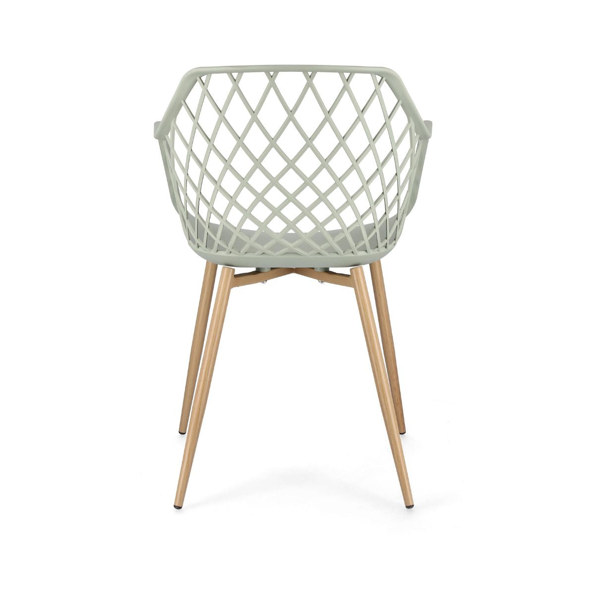 Scaun dining verde fistic din polipropilena si metal Optik Bizzotto