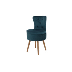 Scaun living, cu spatiu de depozitare, din lemn, cu tapiterie din catifea, 43 x 79 cm, Grunberg TB99 (verde)