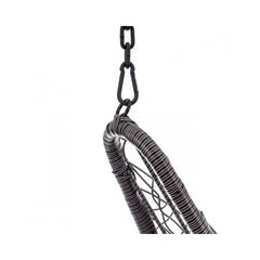 Scaun suspendat din poliratan, tip balansoar, negru, 205 cm, Madera Mirpol