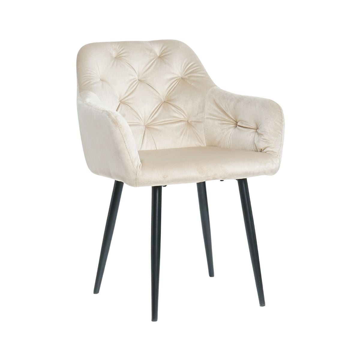 Pachet 3+1 Scaun living tip fotoliu bej din catifea poliester si metal, Velvet, 1, hectarul.ro