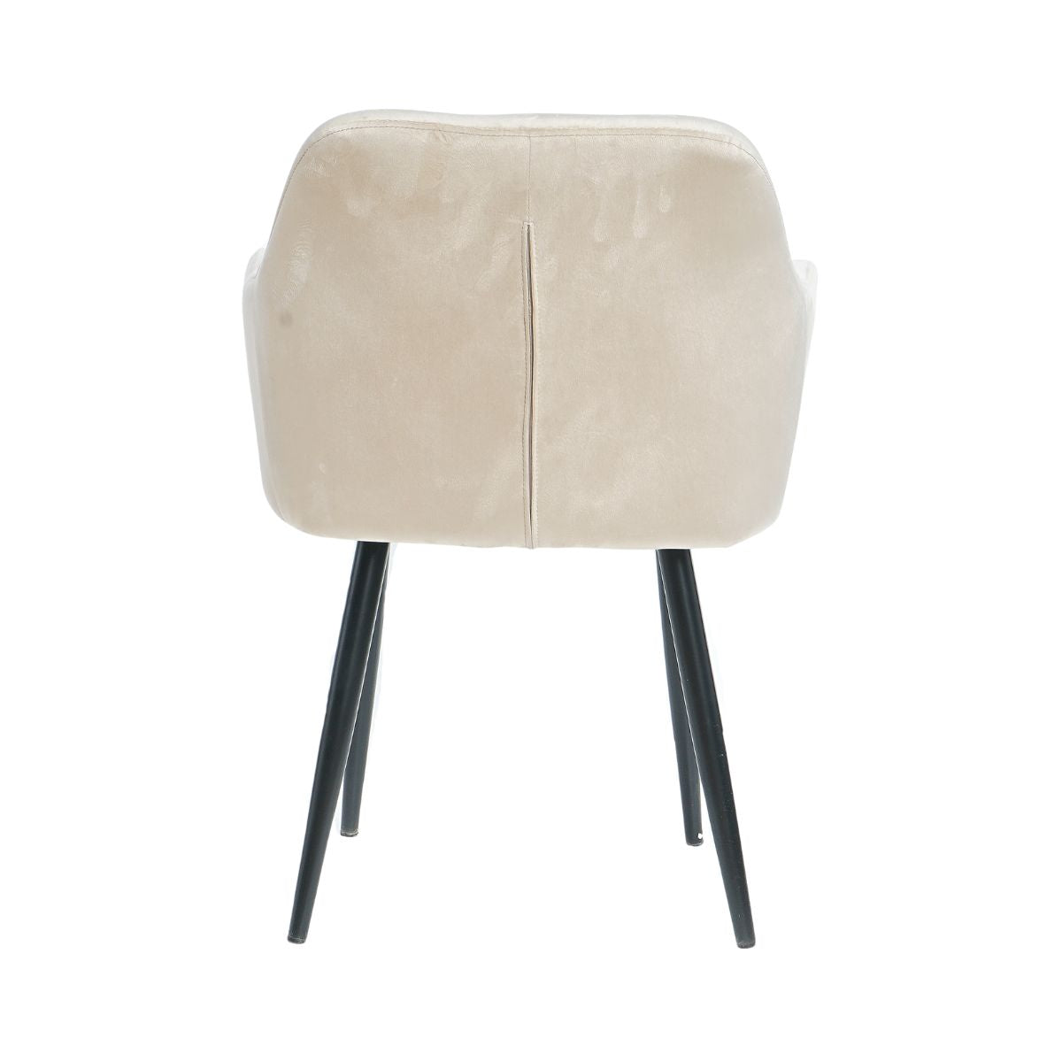 Scaun tip fotoliu living/dining, bej, tapiserie catifea, cadru metalic, fix, 62x58x82, Velvet