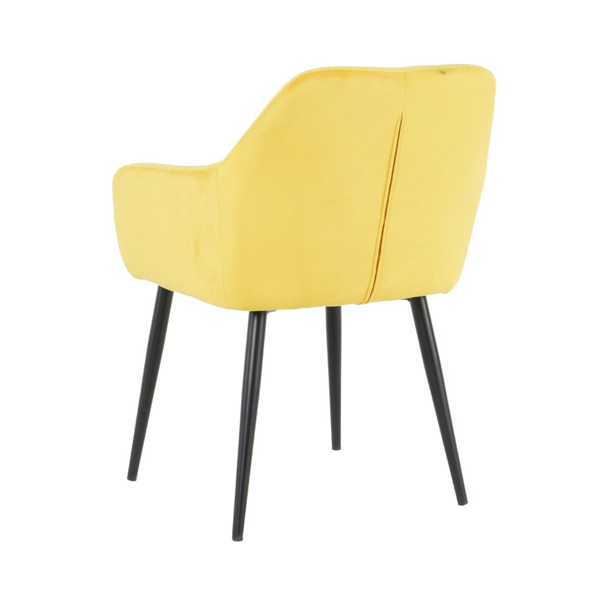 Scaun tip fotoliu living/dining, galben, tapiserie catifea, cadru metalic, fix, 62x58x82, Velvet