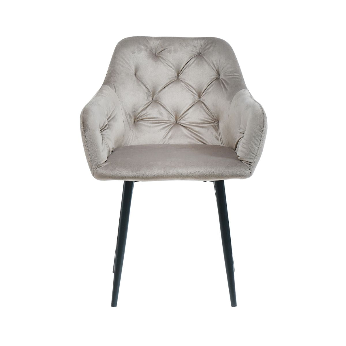 Scaun tip fotoliu living/dining, gri, tapiserie catifea, cadru metalic, fix, 62x58x82, Velvet