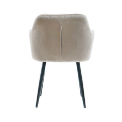 Scaun tip fotoliu living/dining, gri, tapiserie catifea, cadru metalic, fix, 62x58x82, Velvet