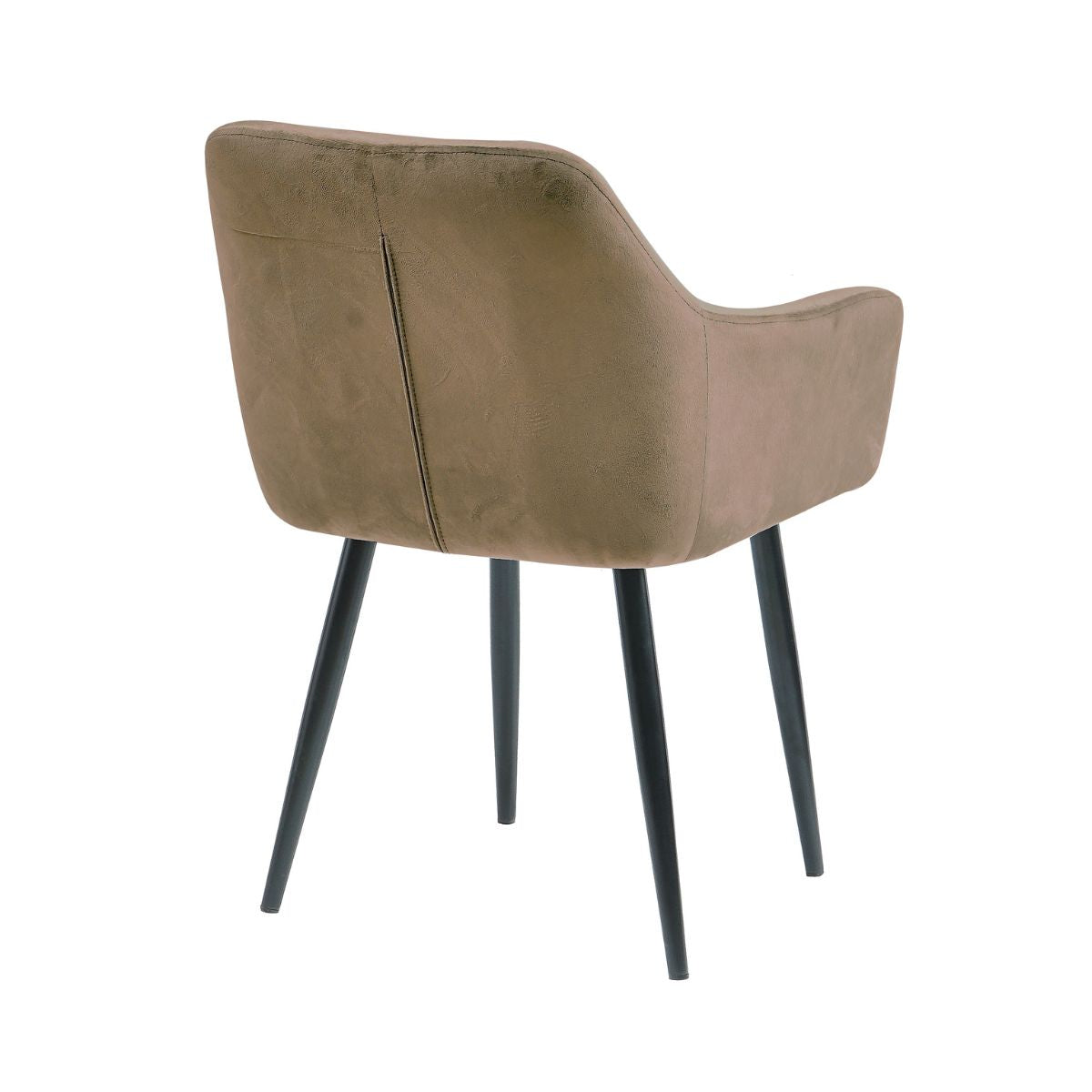 Scaun tip fotoliu living/dining, taupe, tapiserie catifea, cadru metalic, fix, 62x58x82, Velvet
