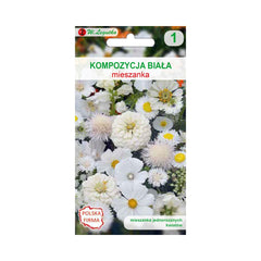 Seminte amestec flori de vara albe, 0,8 gr, LEGUTKO