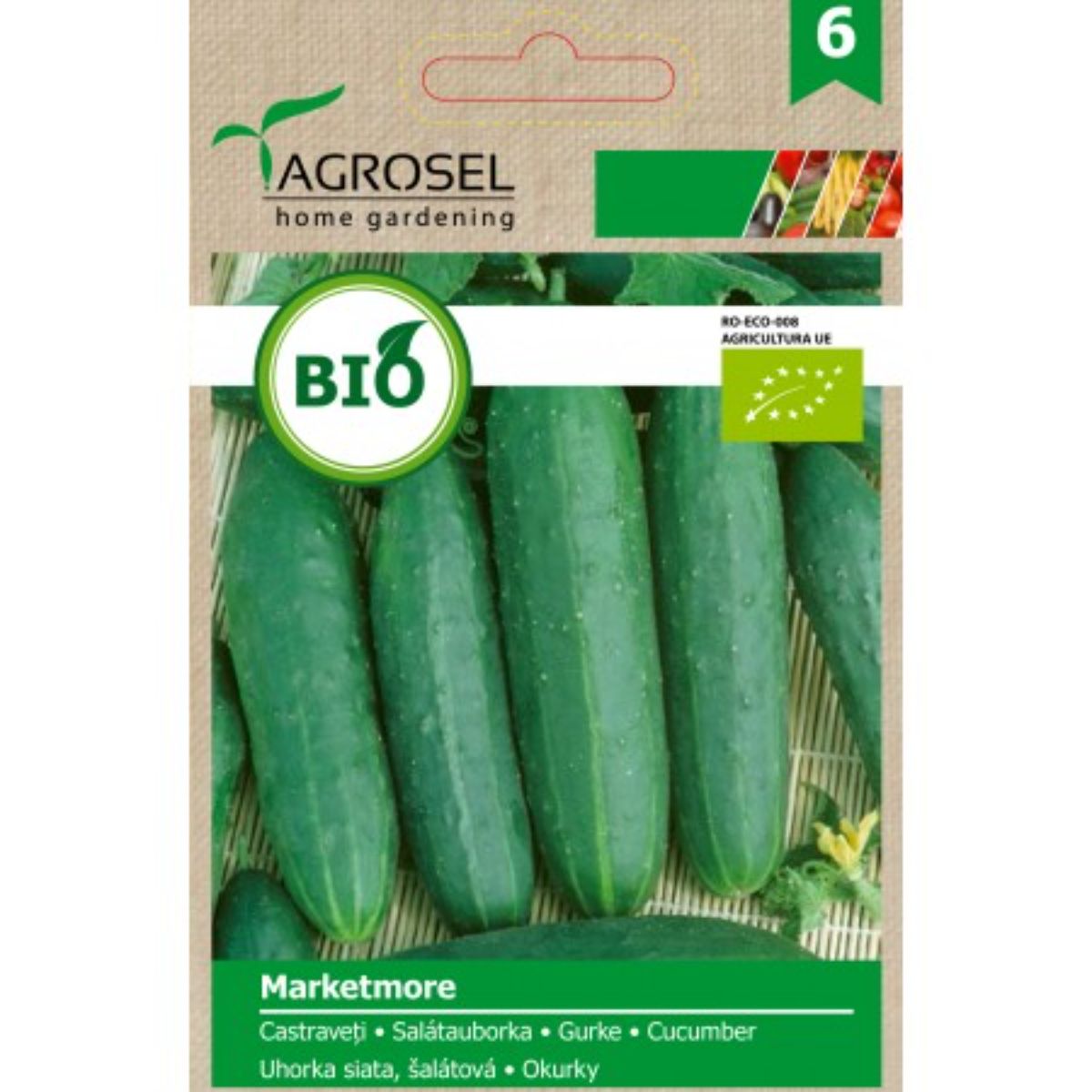 Seminte bio Castraveti Marketmore ECO Agrosel 0.7 g, 1, hectarul.ro