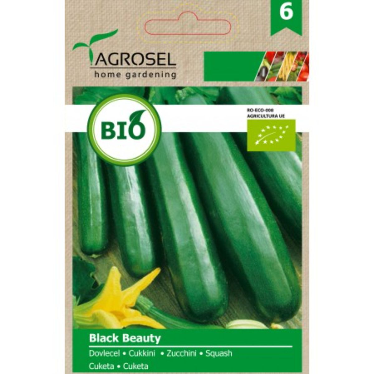 Seminte bio Dovlecel Black Beauty ECO Agrosel 2,5 g
