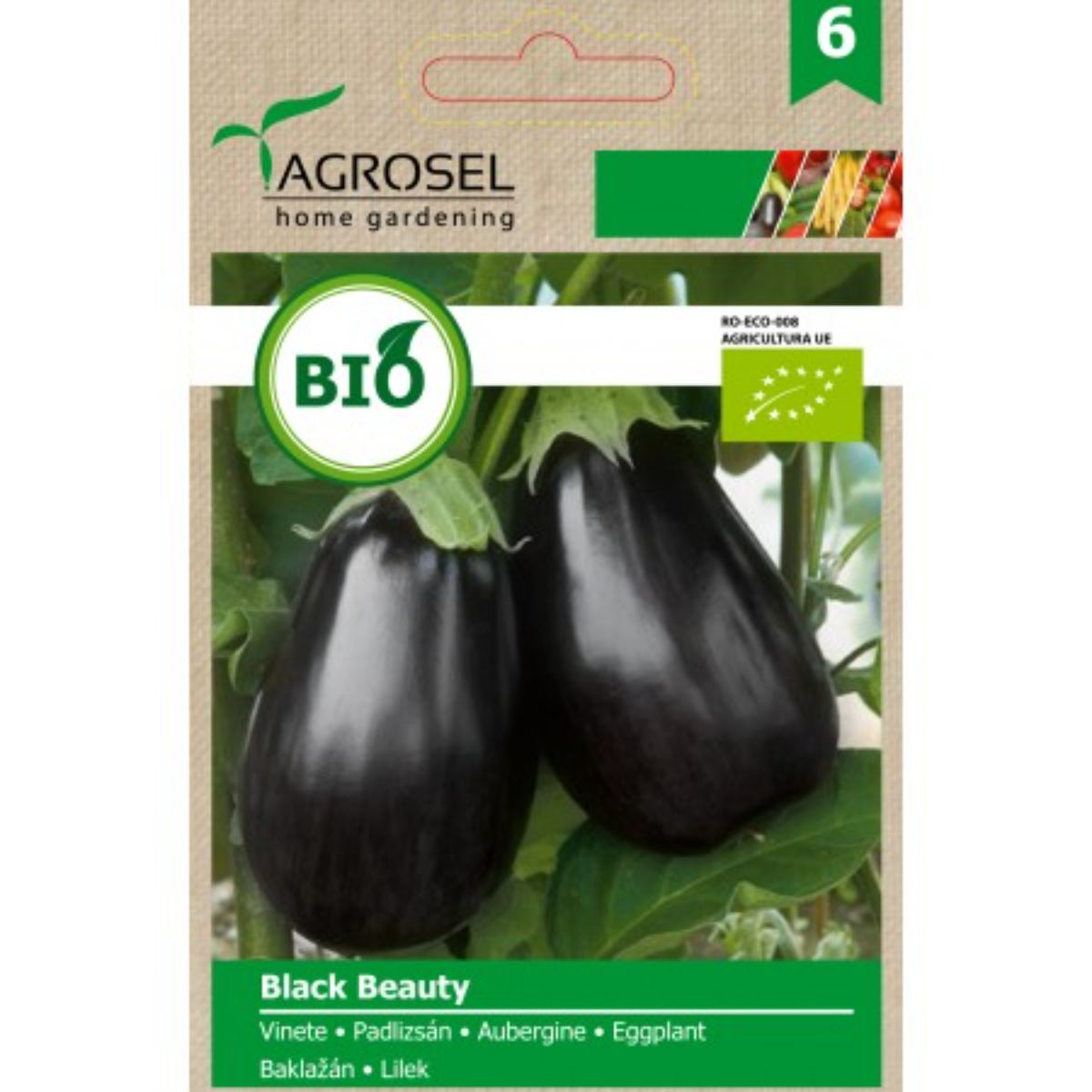 Seminte bio Vinete Black Beauty ECO Agrosel 1.25 g, 1, hectarul.ro