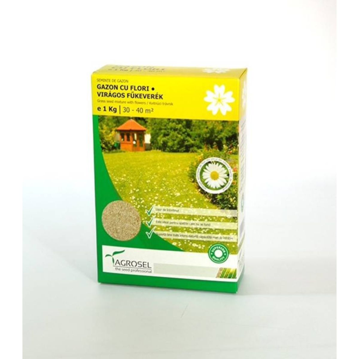 Seminte Gazon cu flori Agrosel 1 kg, 1, hectarul.ro