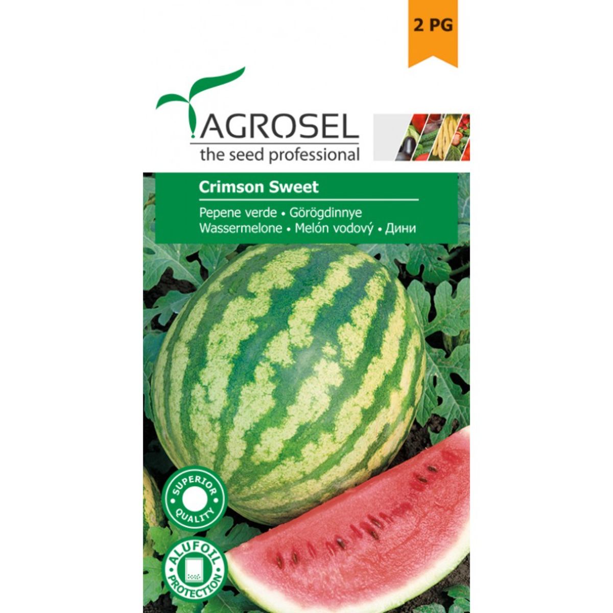 Seminte Pepene verde Crimson Sweet Agrosel 2 g, 1, hectarul.ro