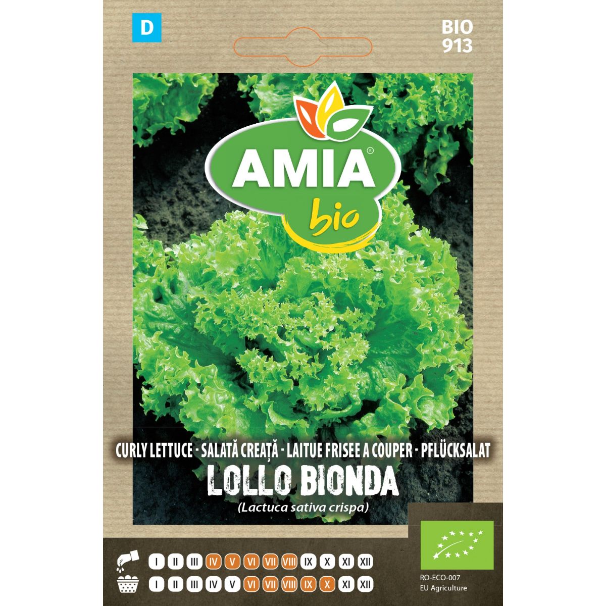 Seminte Salata Lollo Bionda BIO AMIA 1gr, 1, hectarul.ro