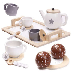 Serviciu de cafea pt copii din lemn, pt 2 persoane