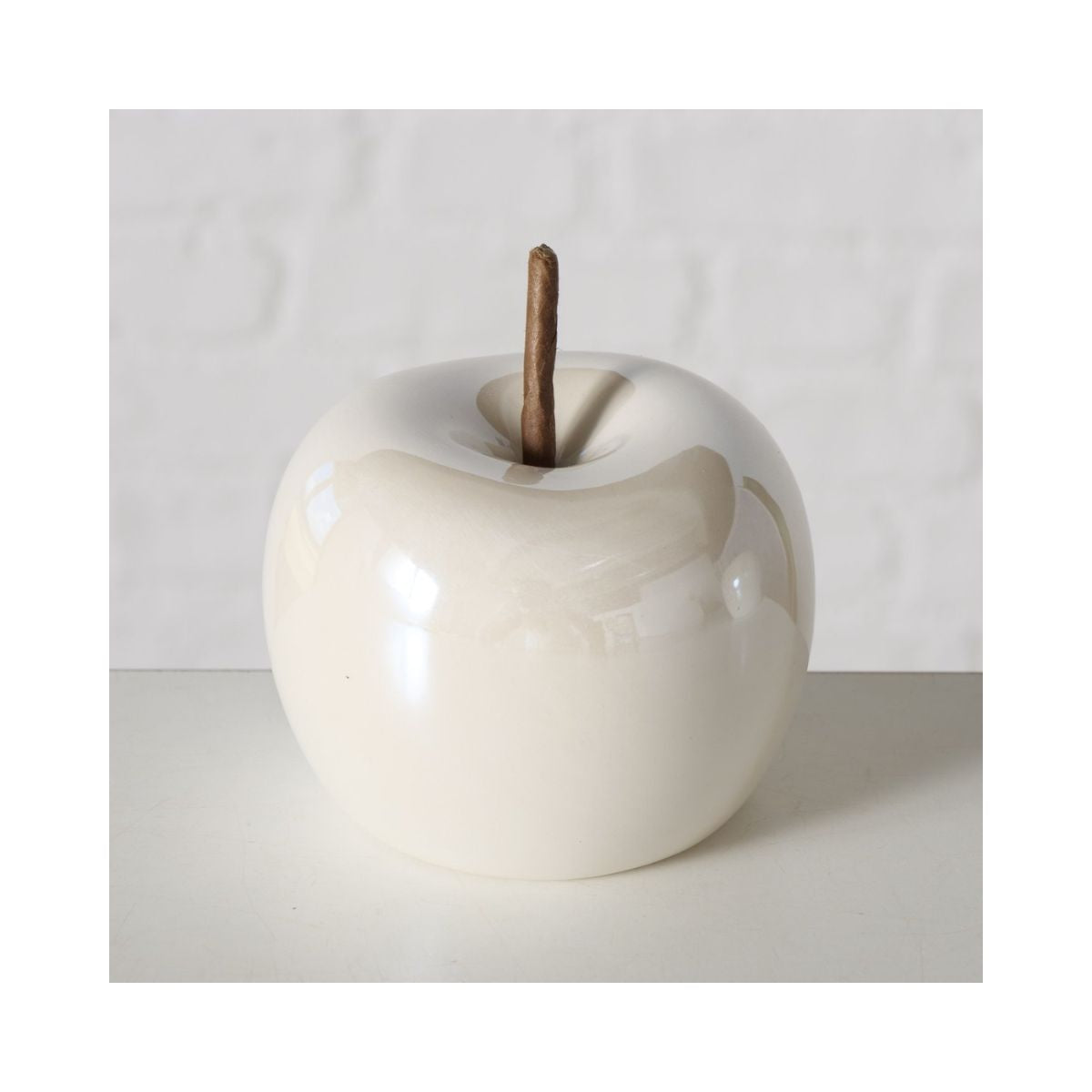 Set 2 decoratiuni albe din ceramica 6,5 / 11 cm design mar Perly Boltze, 2, hectarul.ro