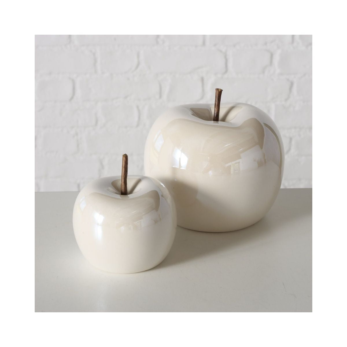 Set 2 decoratiuni albe din ceramica 6,5 / 11 cm design mar Perly Boltze, 4, hectarul.ro