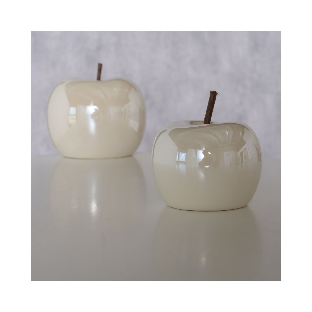 Set 2 decoratiuni albe din ceramica 6,5 / 11 cm design mar Perly Boltze, 6, hectarul.ro