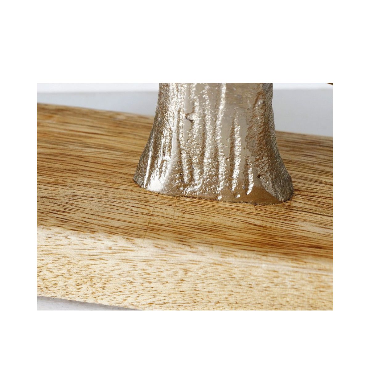 Set 2 decoratiuni argintii din metal si lemn 27 / 16 cm Wipflo Boltze, 3, hectarul.ro