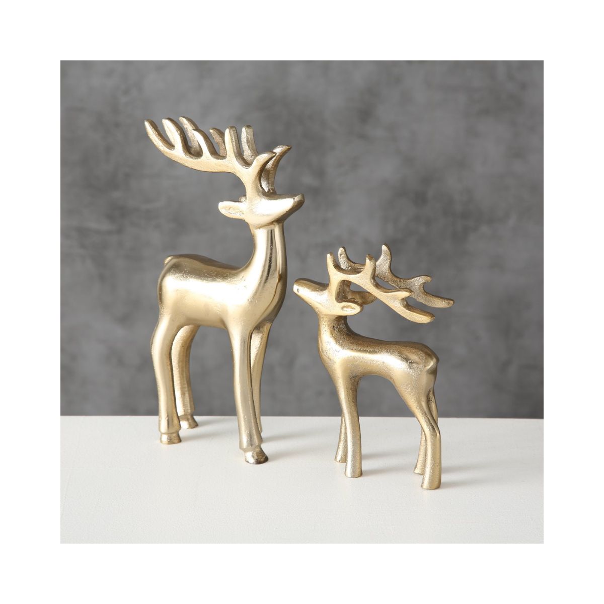 Set 2 decoratiuni aurii din aluminiu 14 / 21 cm Taisto Boltze, 2, hectarul.ro