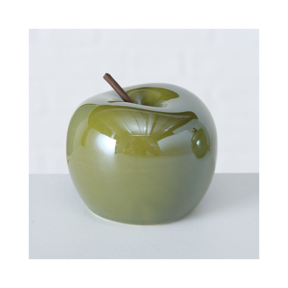 Set 2 decoratiuni verzi din ceramica 7 / 9 cm design mar Perly Boltze