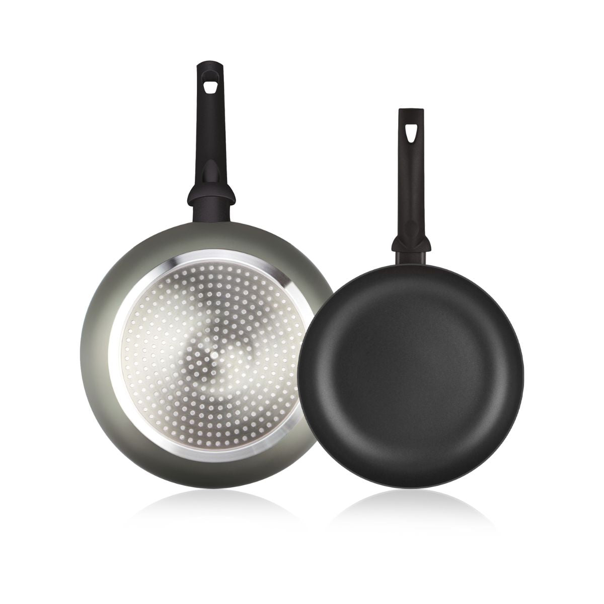 Set 2 tigai din aluminu extra gros presat, cu dublu strat anti aderent, fara PFOA, Giro Magefesa, 20 si 24 cm diametru