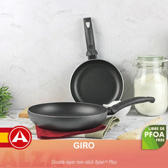 Set 2 tigai din aluminu extra gros presat, cu dublu strat anti aderent, fara PFOA, Giro Magefesa, 20 si 24 cm diametru