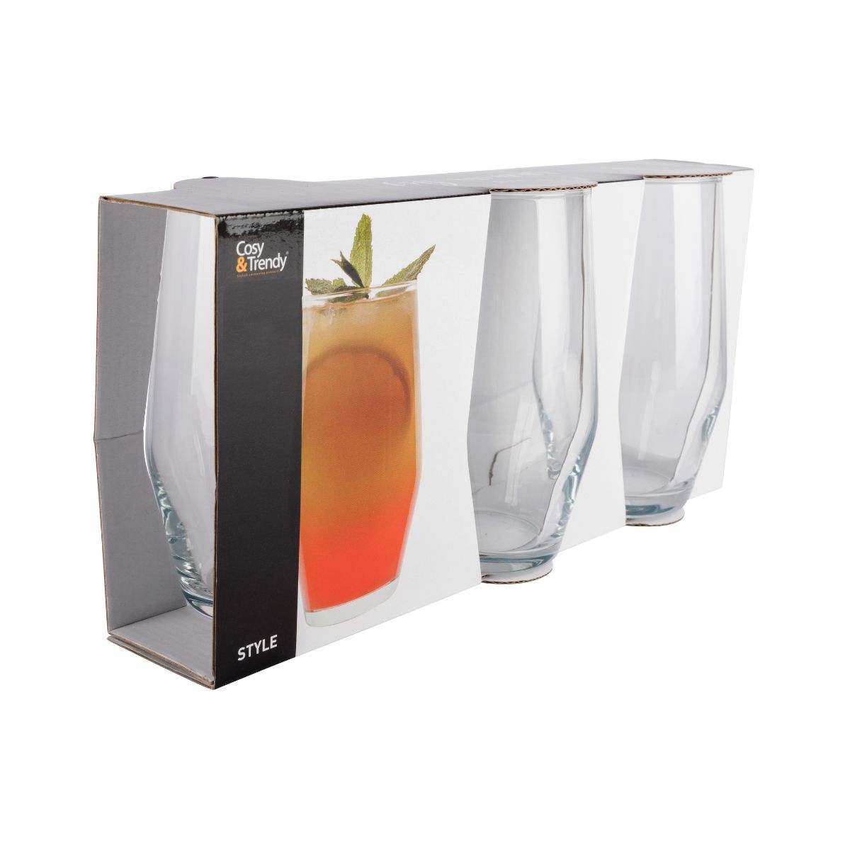 Set 3 pahare transparente din sticla 49cl Cosy Moments Style Cosy&Trendy, 4, hectarul.ro