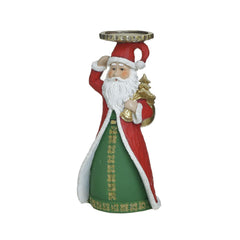 Set 3 suporturi de lumanari Craciun verzi din ceramica Figurine 23 cm Inart
