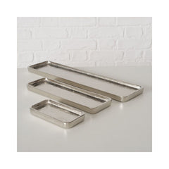 Set 3 tavi argintii din aliaj nichel-aluminiu 13 / 38 / 24 cm Simo Boltze