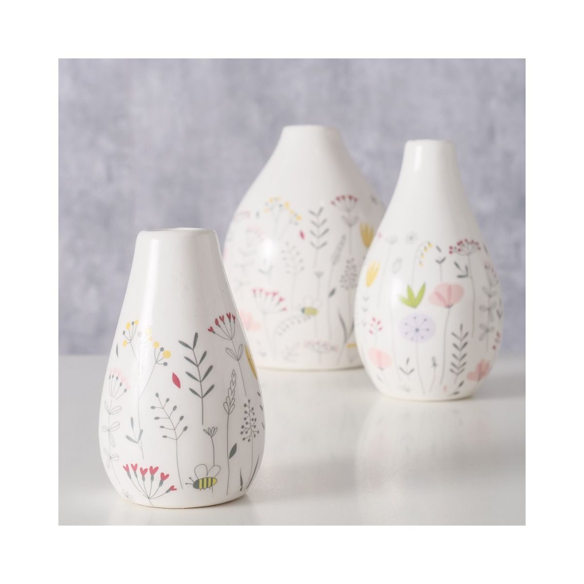 Set 3 vaze din ceramica 11 / 12 / 7, 5 cm Florina Boltze, 2, hectarul.ro