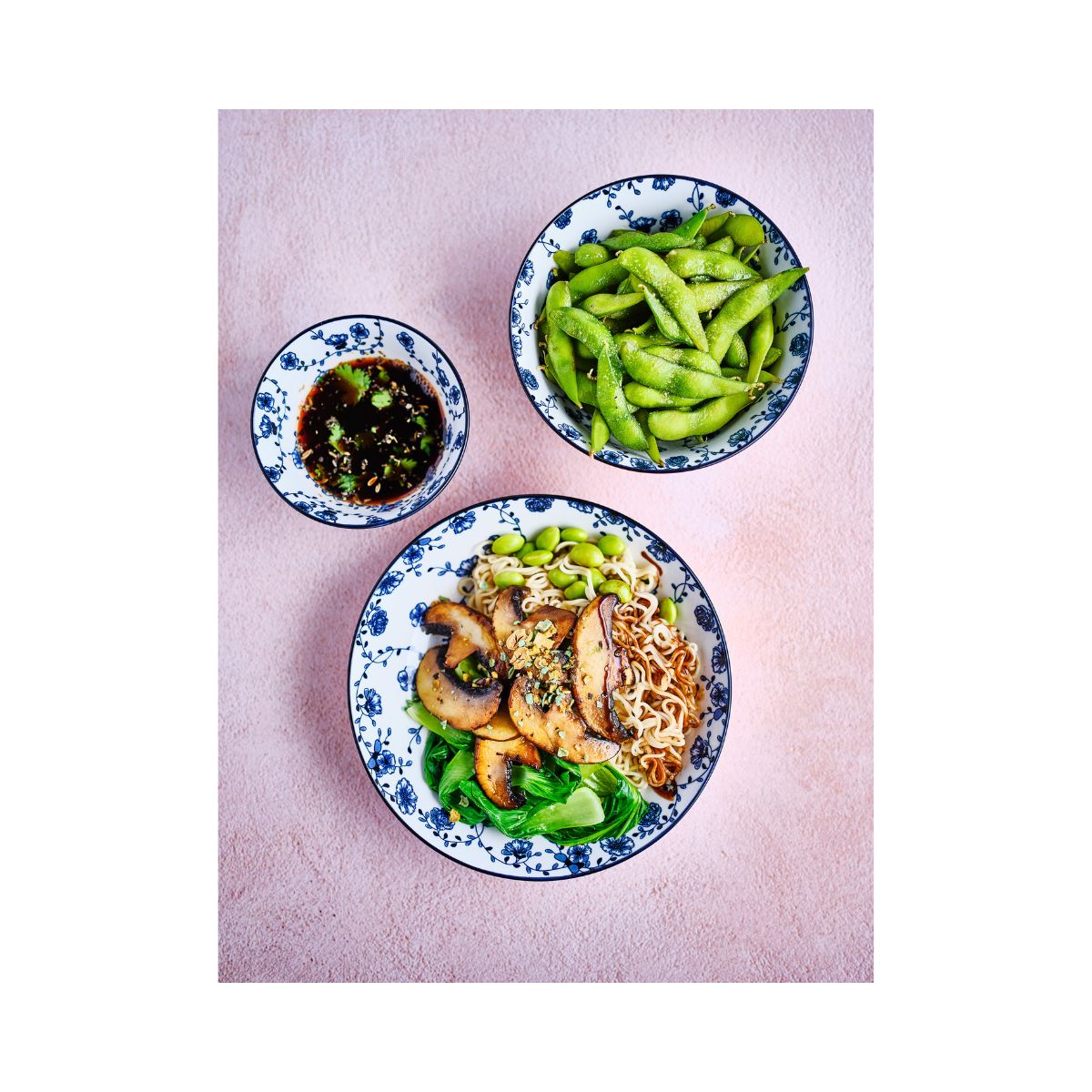 Set 4 boluri alb/albastru din portelan Ø15 cm Flor Azul Cosy&Trendy, 3, hectarul.ro