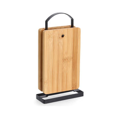 Set 4 tocatoare cu suport, maro, din bambus, 30 cm, Cutting board Zeller