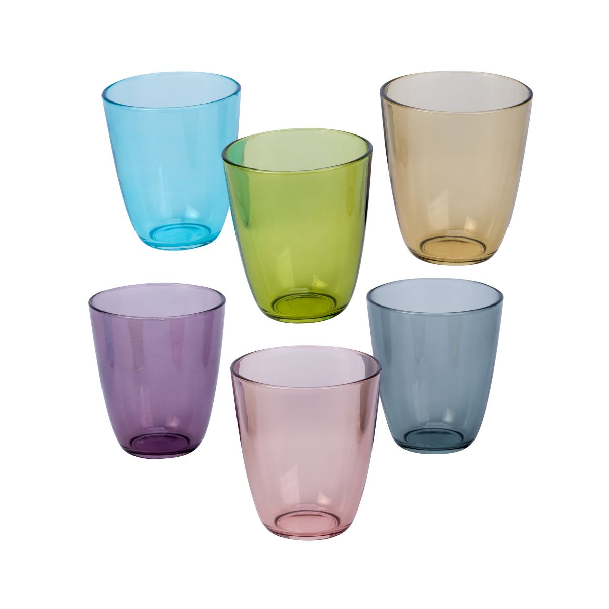 Set 6 pahare colorate din sticla 31cl Cosy Moments Streetfood Festival Cosy&Trendy, 1, hectarul.ro