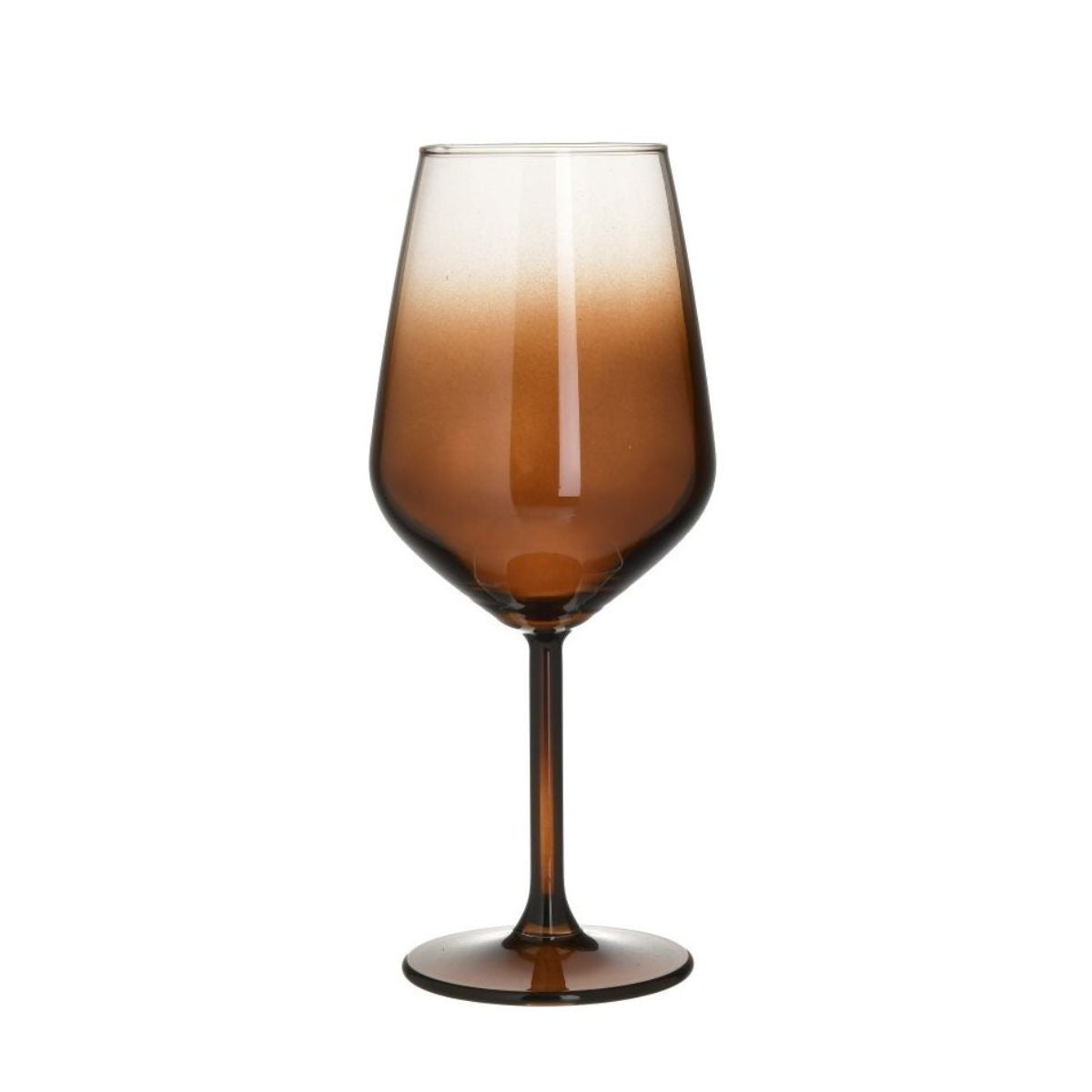Set 6 pahare de vin maro-transparent din sticla 490cc Inart