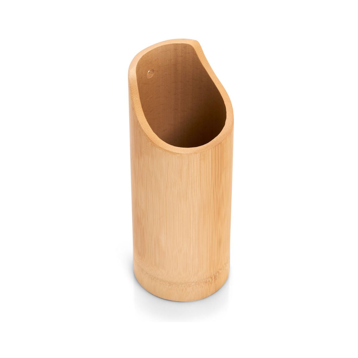 Set ustensile de bucatarie din bambus in suport, 7 piese, Kitchen Utensil Holder Zeller