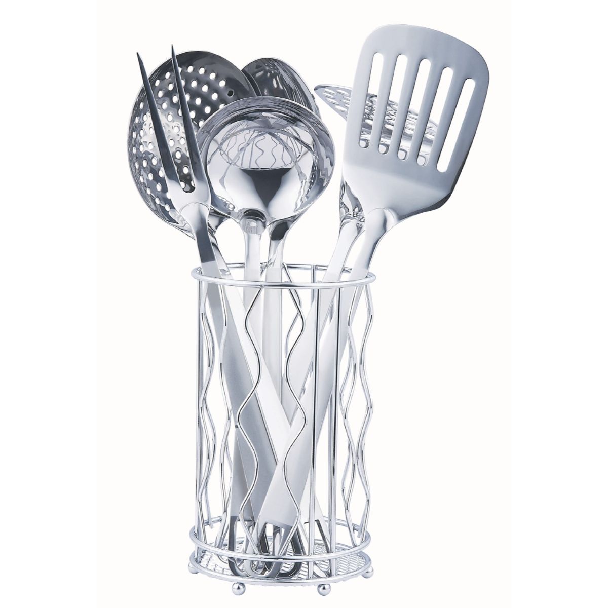 Set 7 ustensile pentru bucatarie, din inox, Grunberg GR148, 1, hectarul.ro