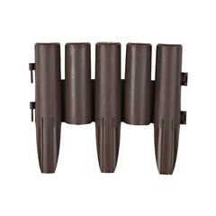 Set 8 borduri decorative din polipropilena de culoare maro inchis stabilizata UV, 27x24 cm