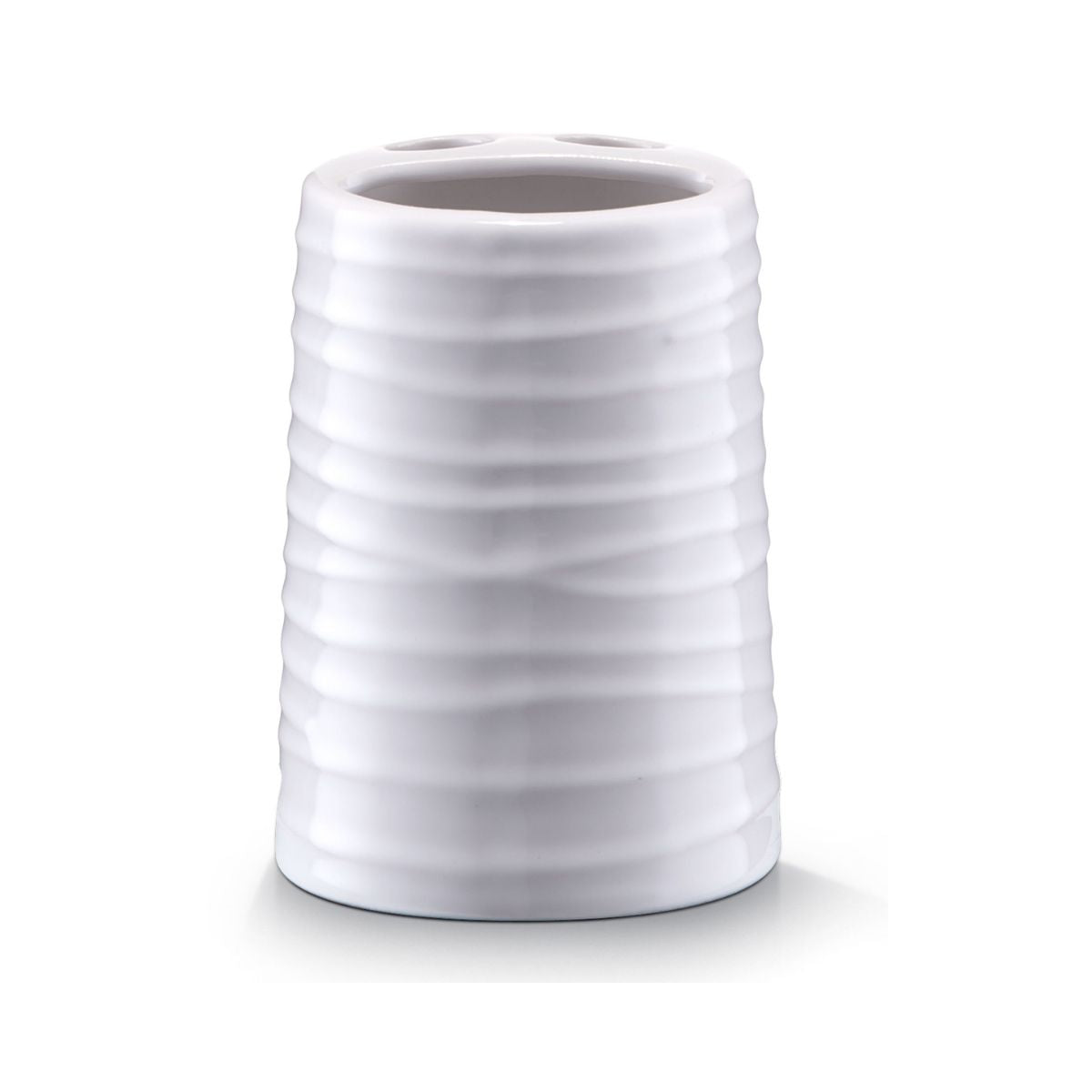Set accesorii de baie, alb, din ceramica, Conic Zeller