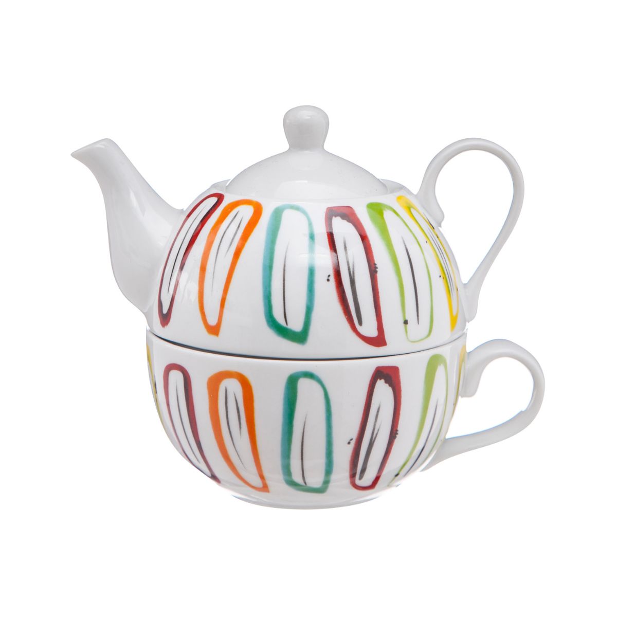 Set ceainic si ceasca din portelan, 38cl/30cl Deco Cosy&Trendy, 1, hectarul.ro