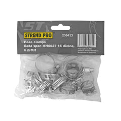 Set coliere metalice pentru furtun Strend Pro HC515, 15 bucati, 8-27 mm