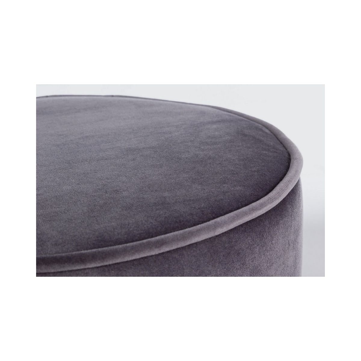 Set masuta de cafea si pouf gri/negru din otel, poliester si MDF, Ø 32/40 cm, Annika Bizzotto