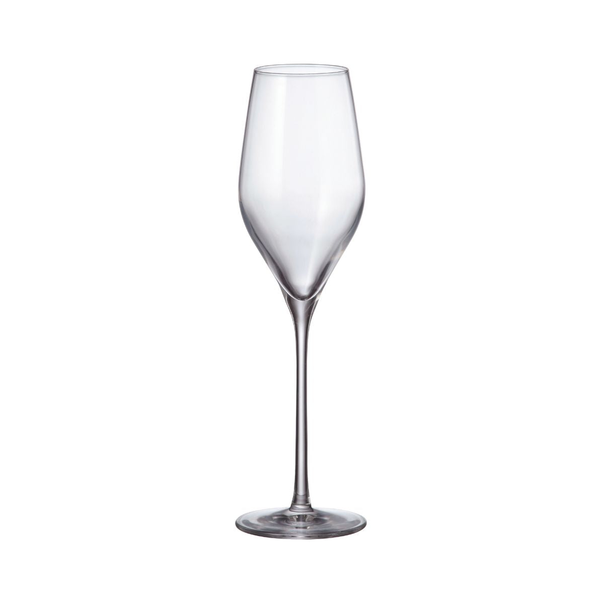 Set de 2 pahare pentru sampanie, transparent, din cristal de Bohemia, 230 ml, Avila Flute