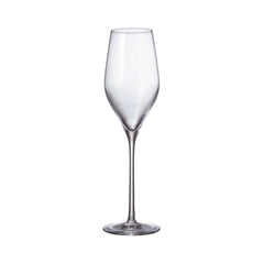 Set de 2 pahare pentru sampanie, transparent, din cristal de Bohemia, 230 ml, Avila Flute