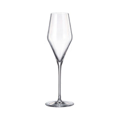 Set de 6 pahare pentru sampanie, transparent, din cristal de Bohemia, 290 ml, Louvre Flute
