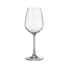 Set de 6 pahare pentru vin alb, transparent, din cristal de Bohemia, 400 ml, Verona White Wine